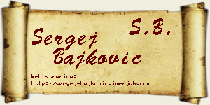 Sergej Bajković vizit kartica